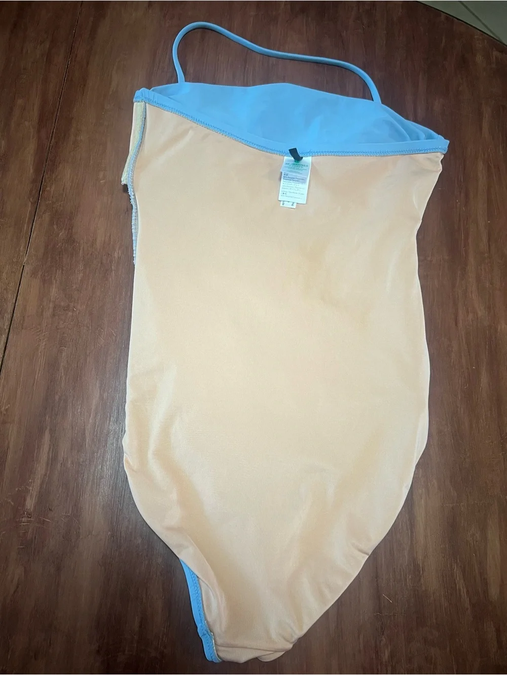 J. Crew Ruched Mist Blue Bandeau One Piece Swimsuit Size 6